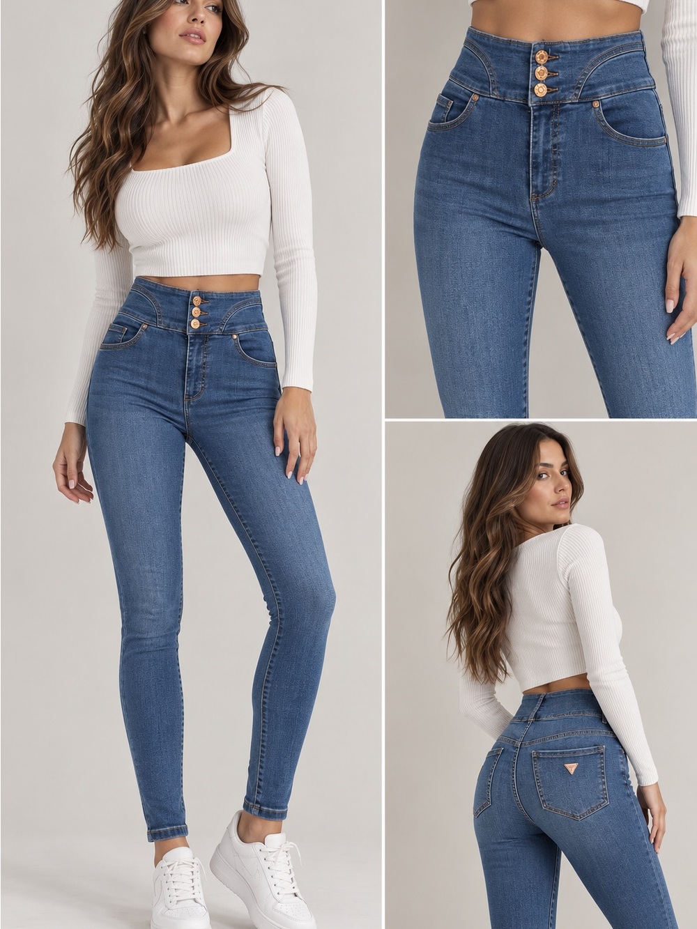GUESS High Rise Corset Waist Skinny Jeans – Size 28